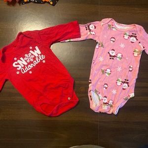 Winter/Christmas 3-6 Mo. Onesies